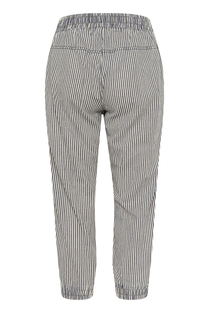 Kanaya Striped Capri Pants Svart