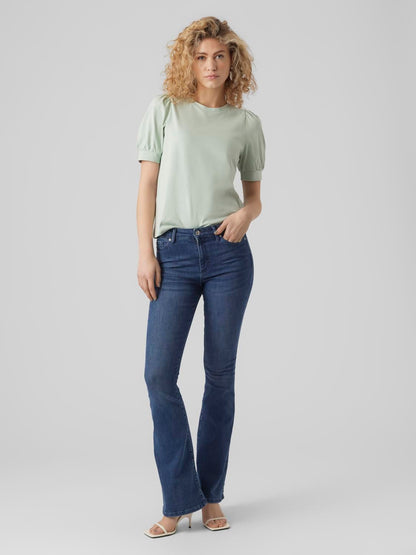 Awkerry 2/4 O-Neck Top Noos Grønn