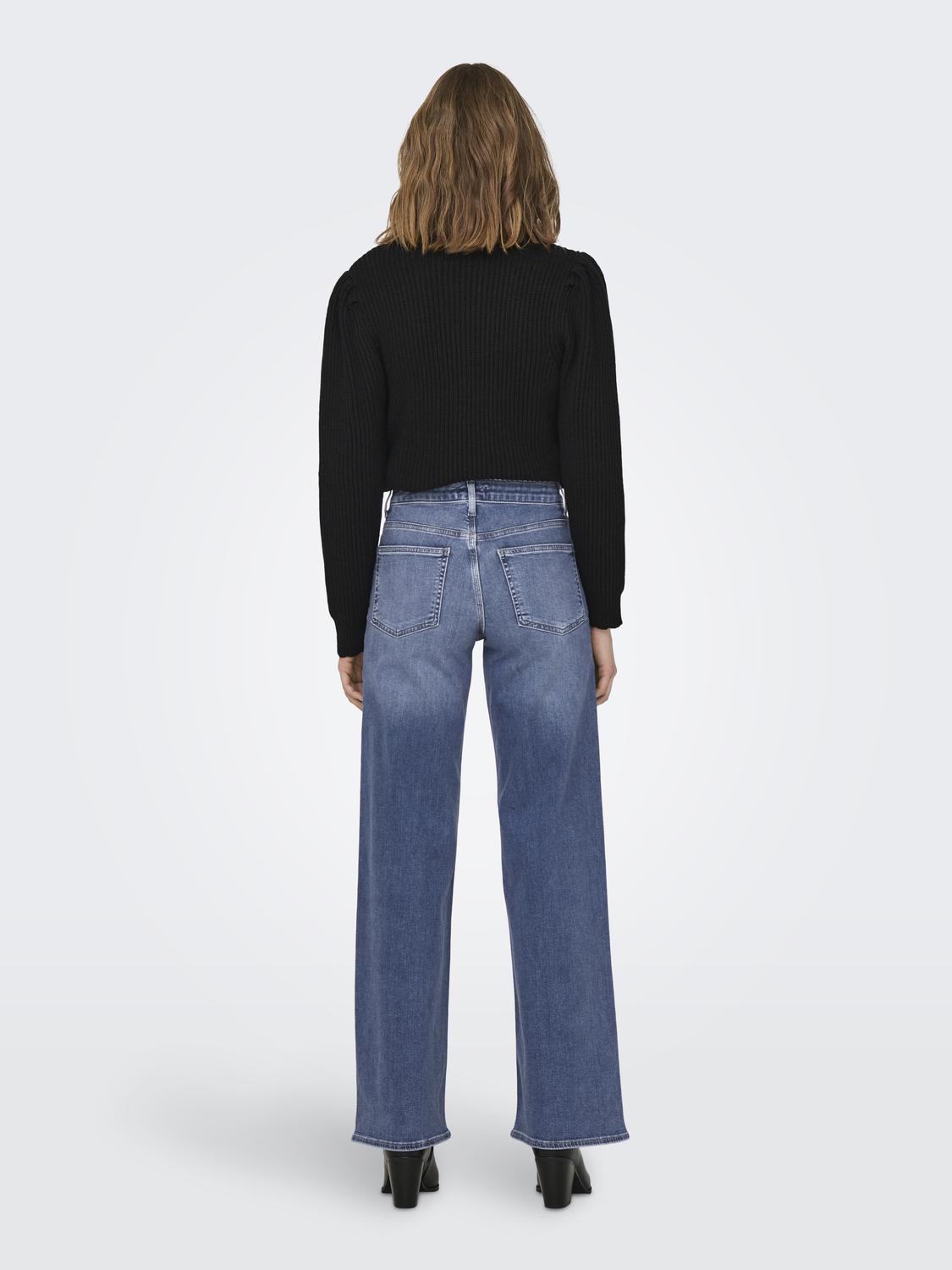 ONLMADISON BLUSH HW WIDE DNM DOT372 NOOS Mellomblå