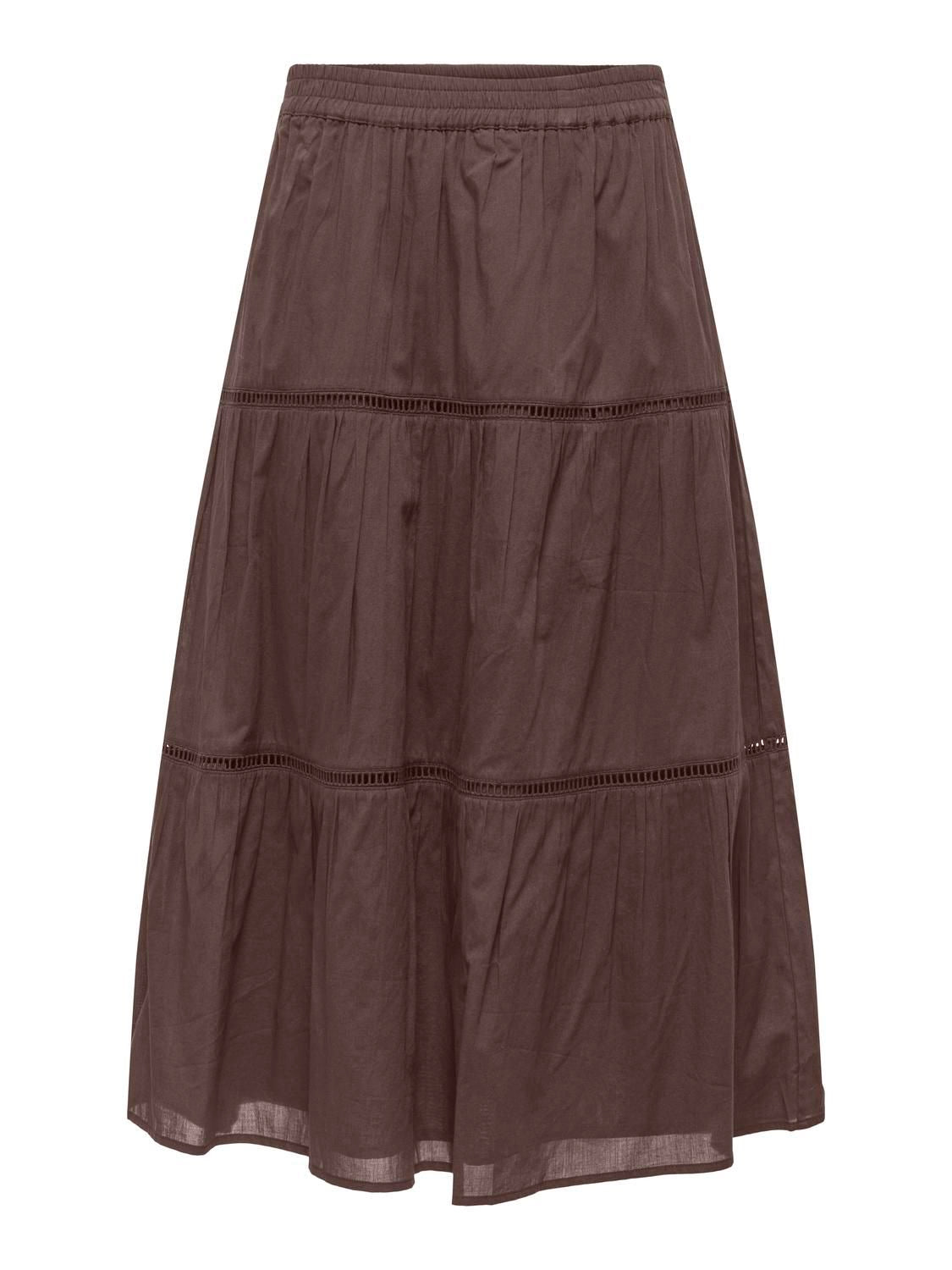 Onlisabella Long Skirt Wvn Brun