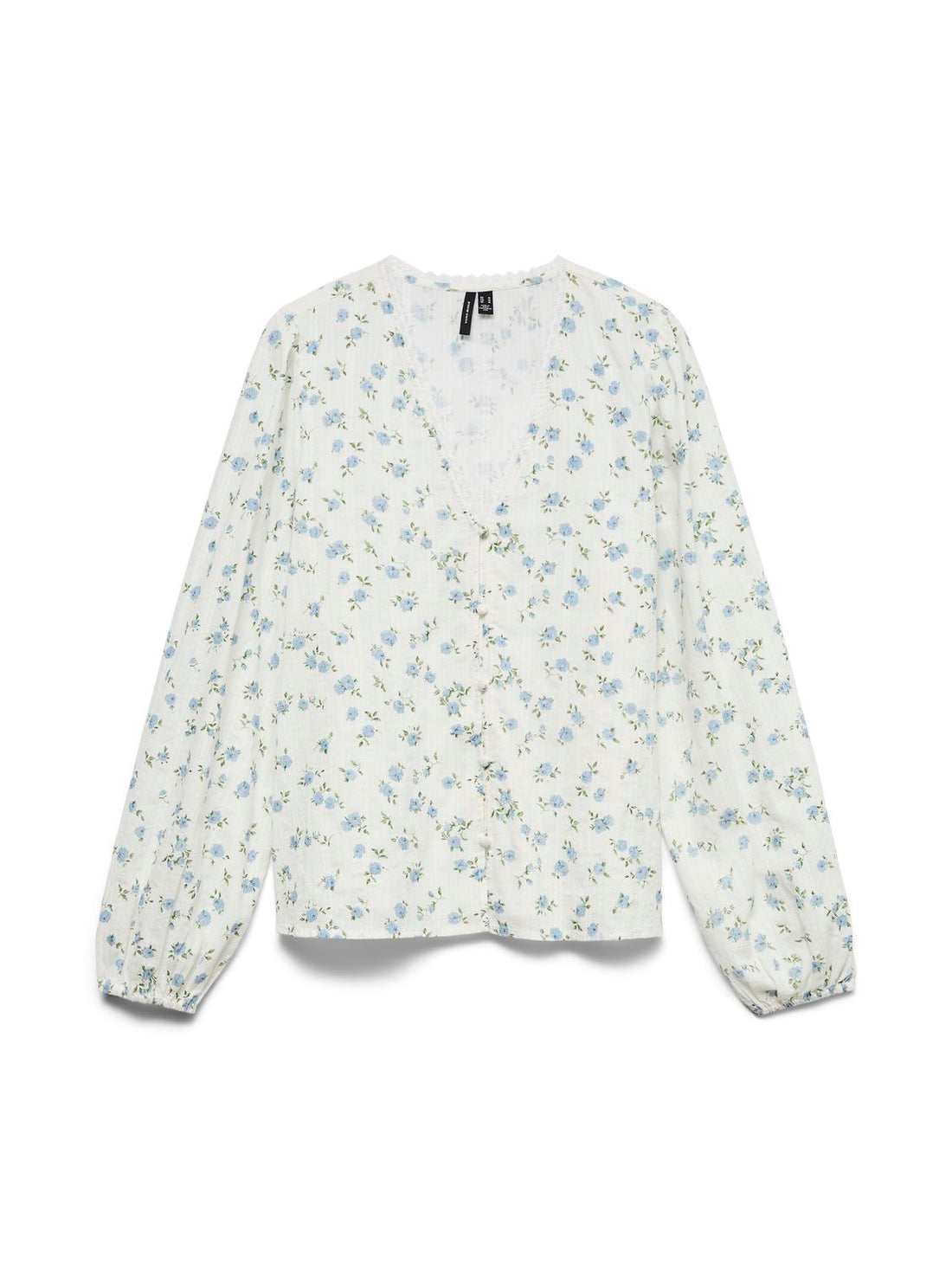 Vmaya Sofia Ls V-Neck Top Wvn Blå
