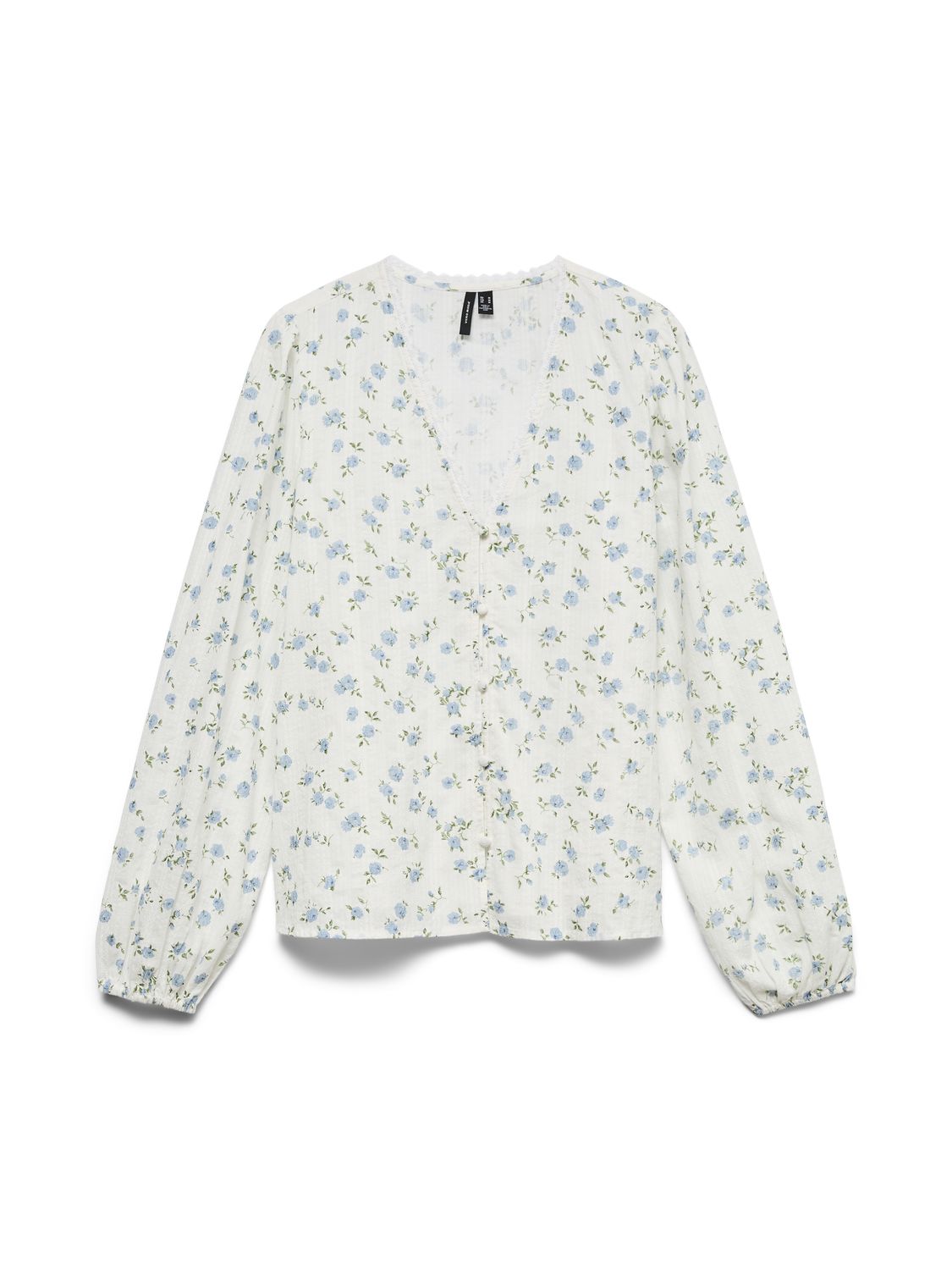 Vmaya Sofia Ls V-Neck Top Wvn Blå