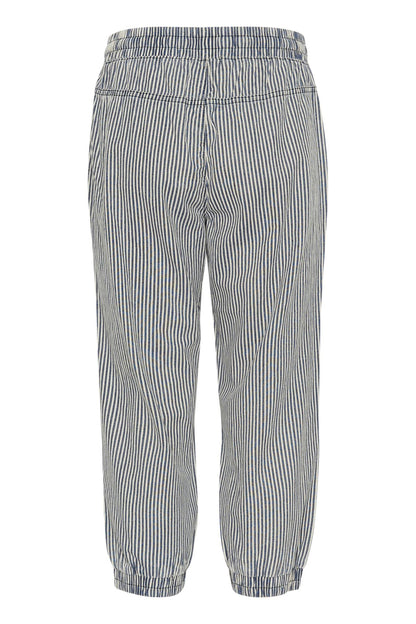 Kanaya Striped Capri Pants Svart