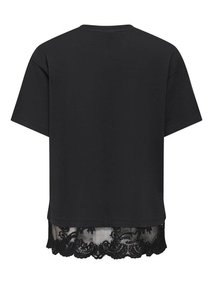 Onlvivvi S/s Lace Bottom Top Jrs Noos Sort