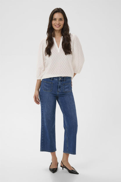 Kabrook Cropped Hw Jeans Blå