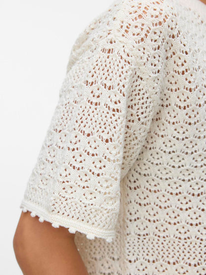 Vmmanila 2/4 O-Neck Pullover Beige