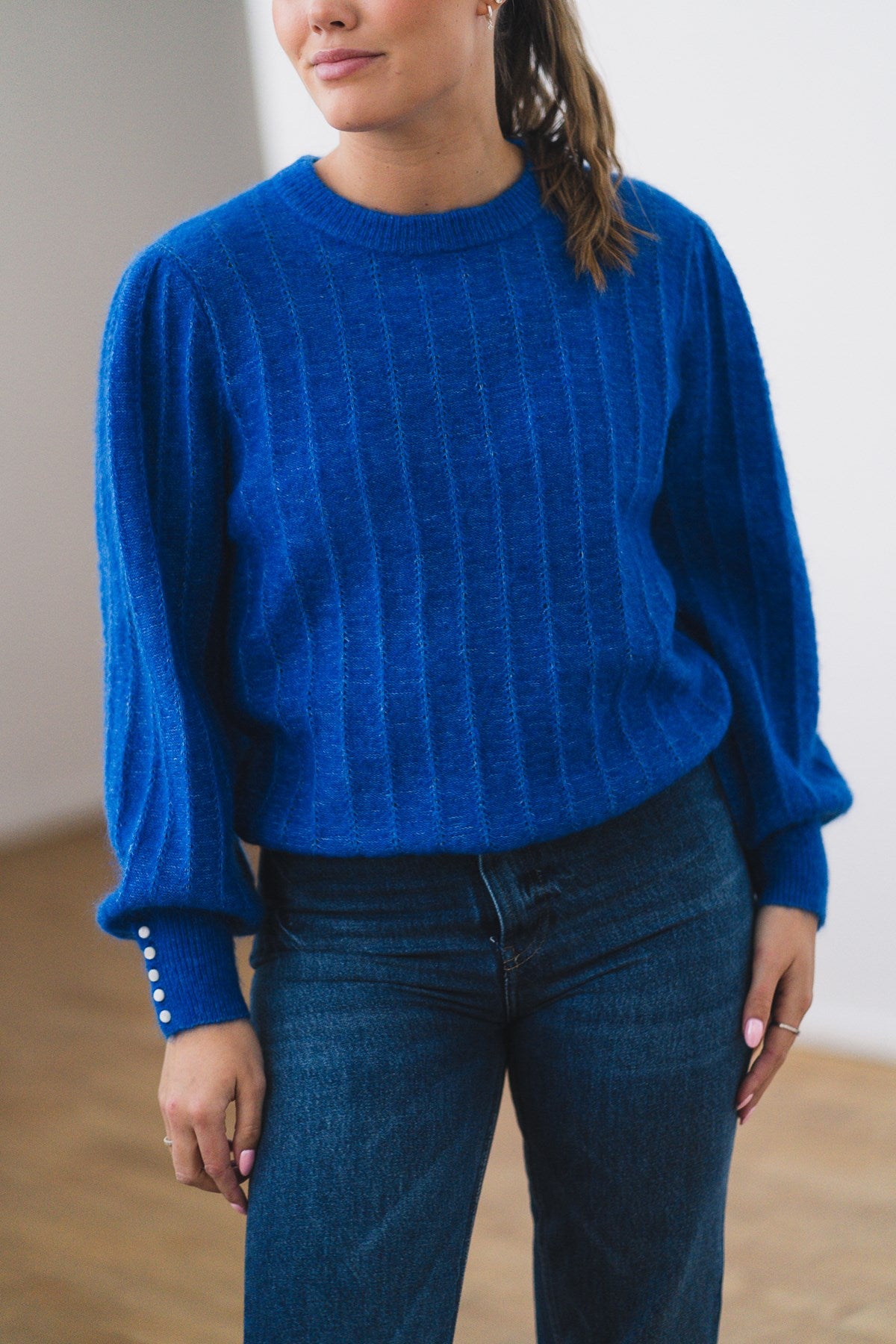 Rausamalie Puff Pullover Blå