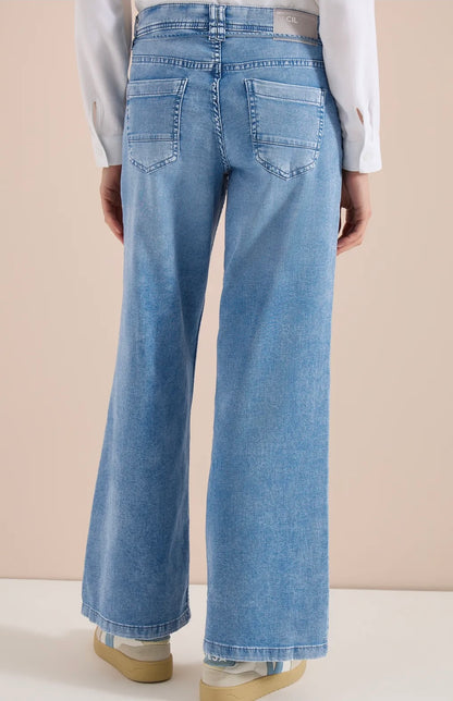 Neele flare drapey Blå
