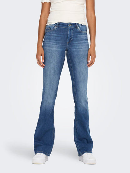 Onlblush Mid Flared Dnm Rea1319 Noos Blå