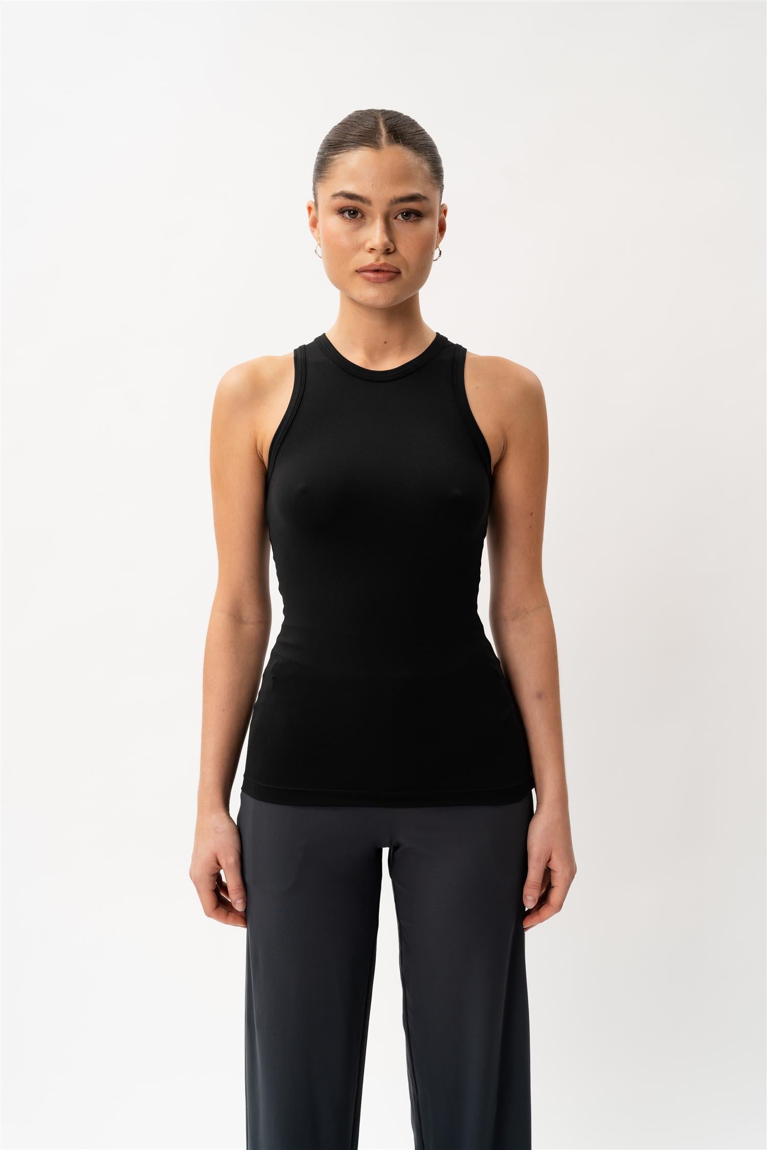 Soft Racerback Tank Svart