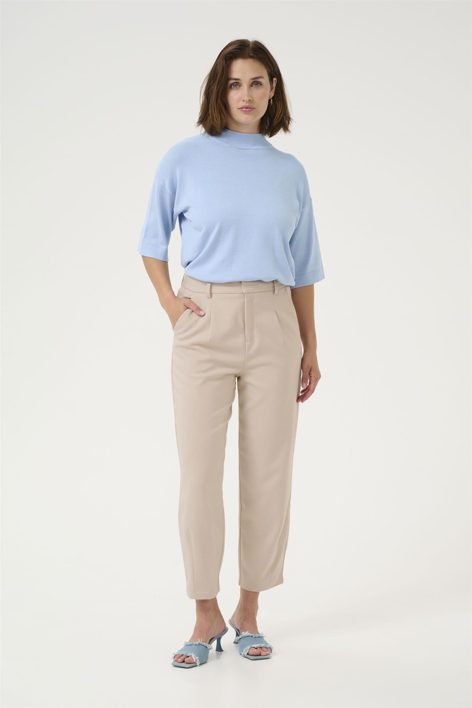 Kamerle Pants Cropped Beige