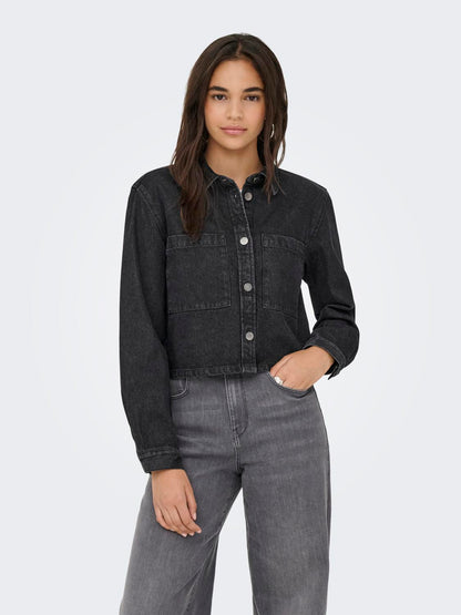 Jdymarly L/s Boxy Shacket  Dnm Noos Sort