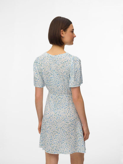 Vmalba Ss Short Dress Wvn Noos Blå