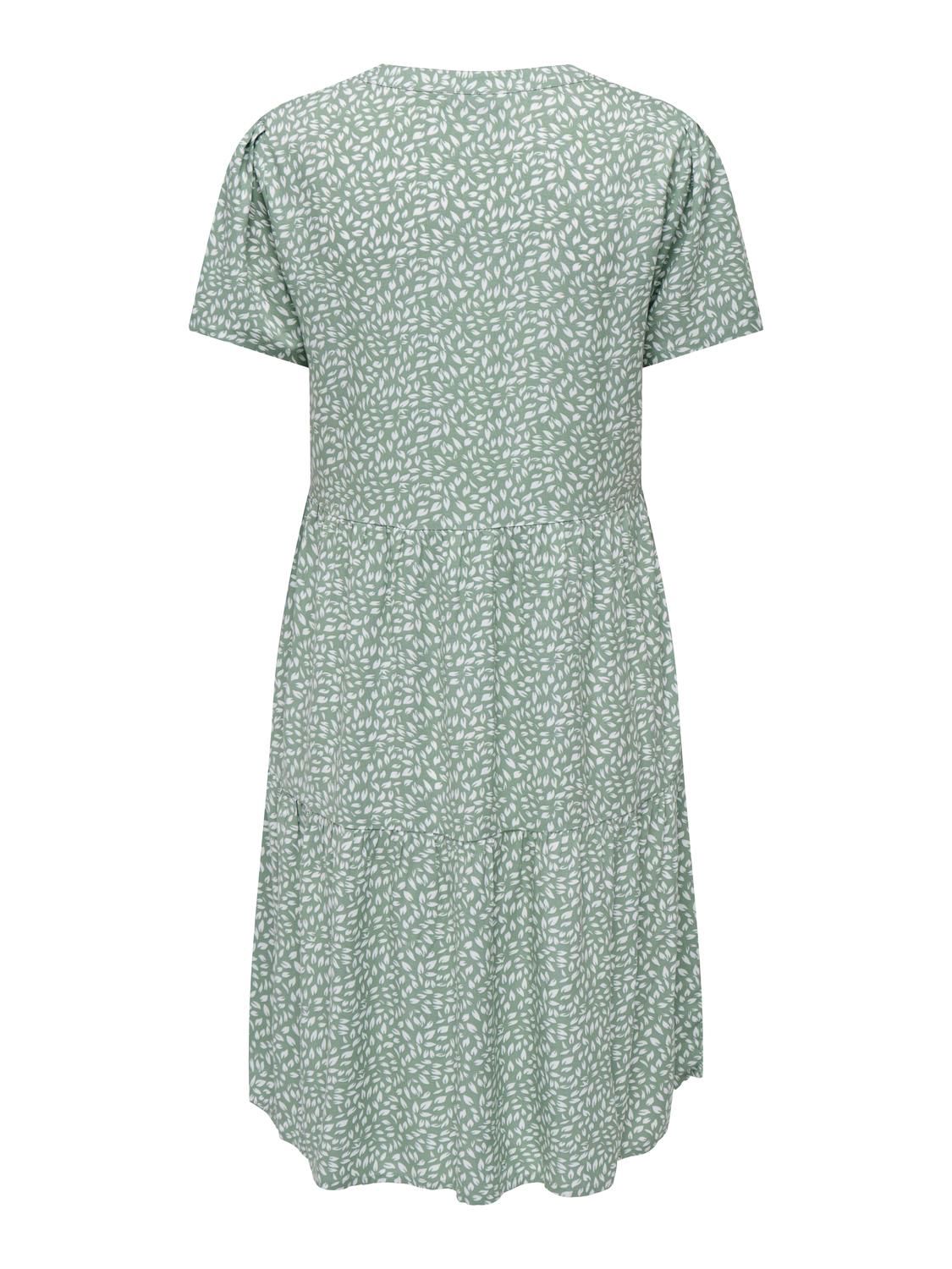 Onlzally S/s Thea Dress Noos Wvn Grønn