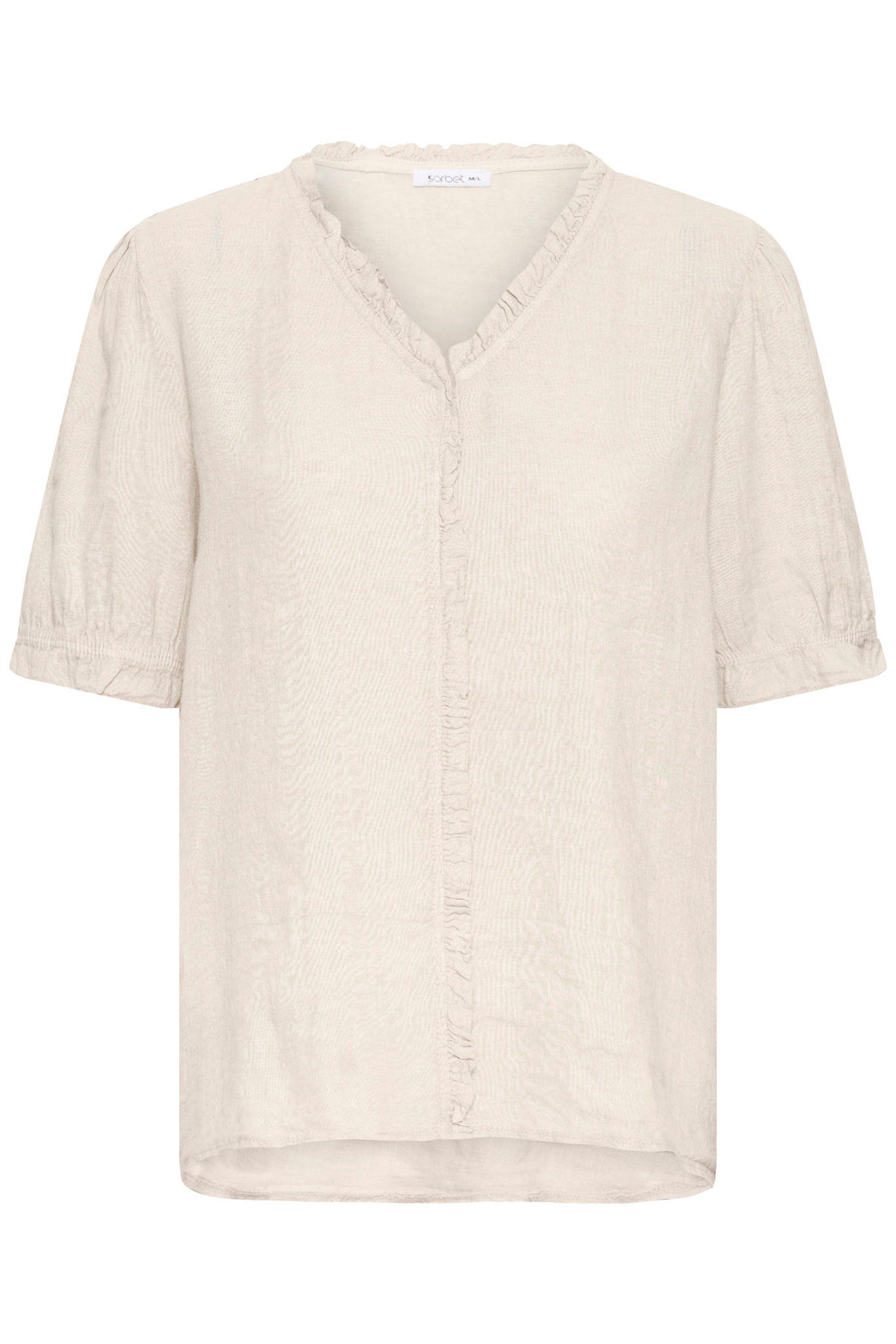 Sbfontanelle Ss Flounce Blouse Beige