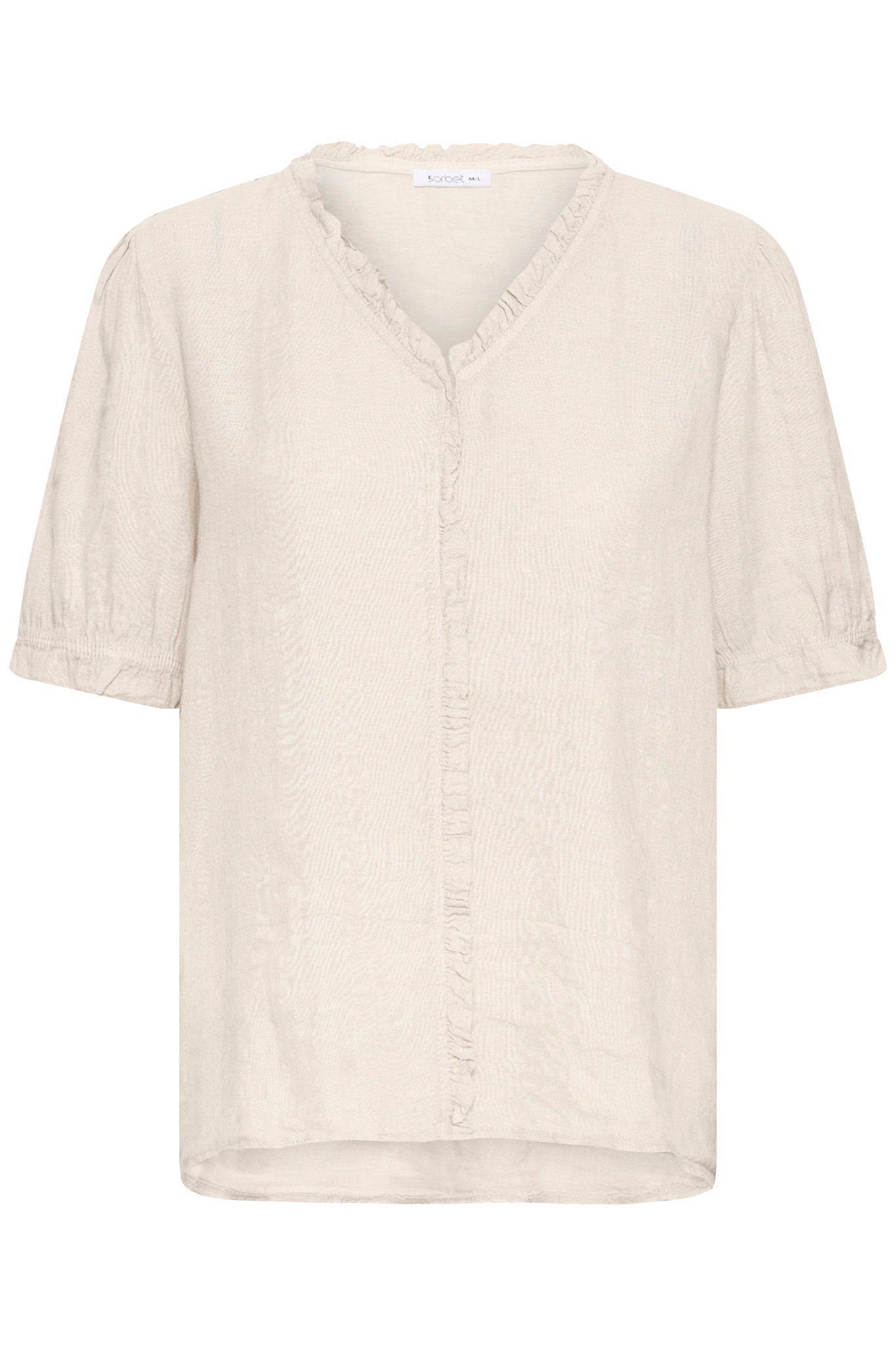 Sbfontanelle Ss Flounce Blouse Beige