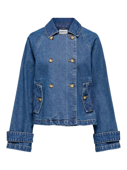 Onlapril Short Dnm Trench Akm Blå