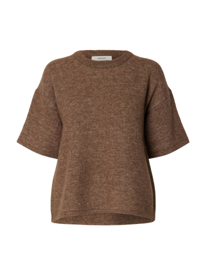 Slwlulu 2/4 Knit O-Neck Noos Brun