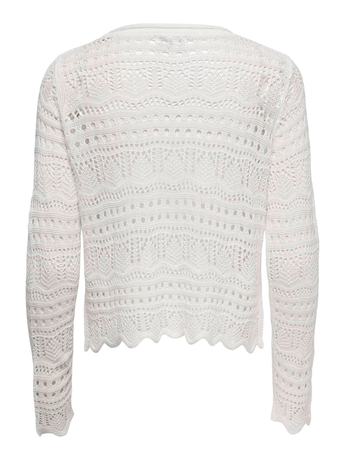 Jdysun Lay L/s Boatneck Pullov. Knt Noos Hvit