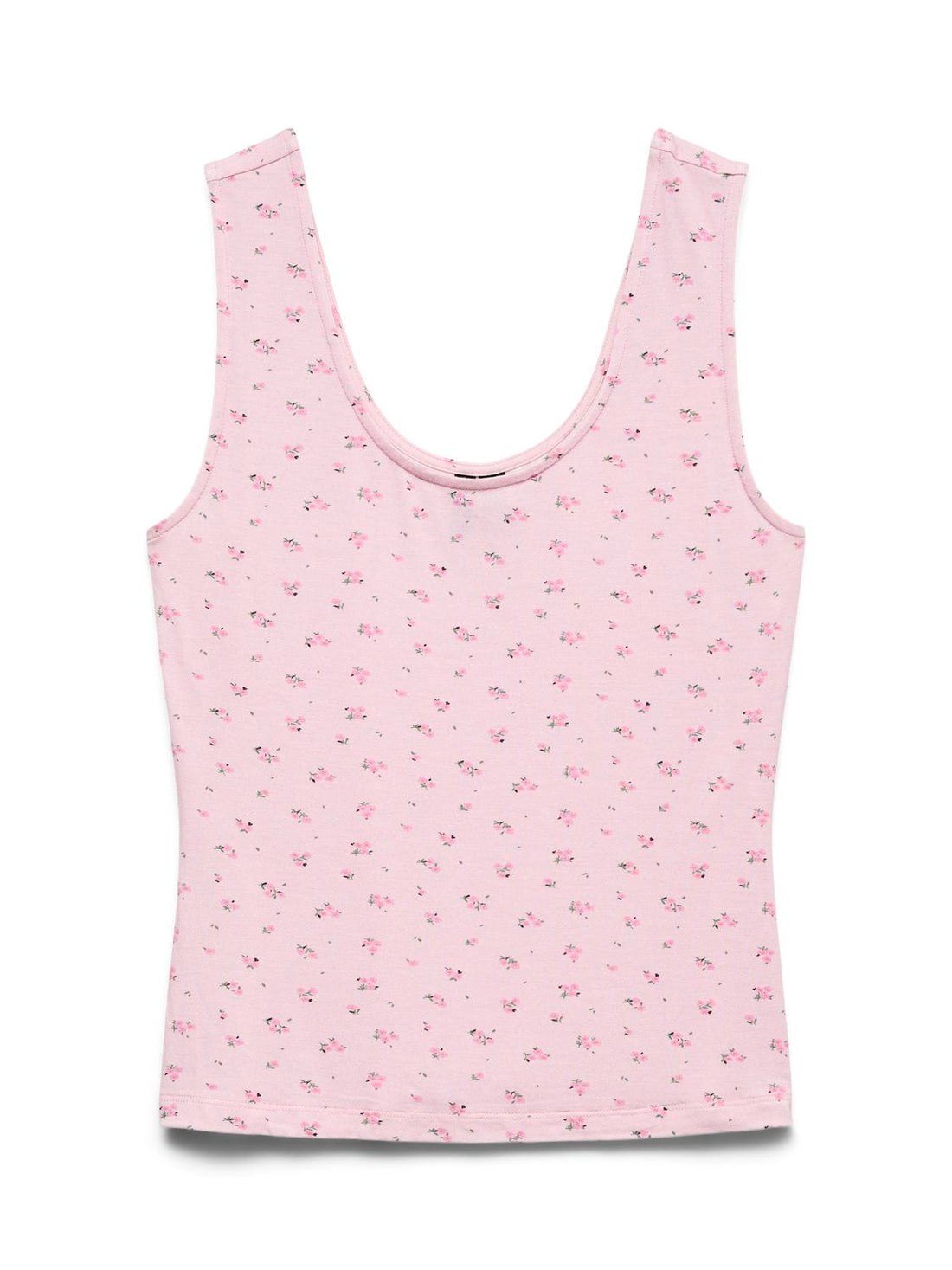 Vmesther Aop Sl U-Neck Top Jrs Rosa