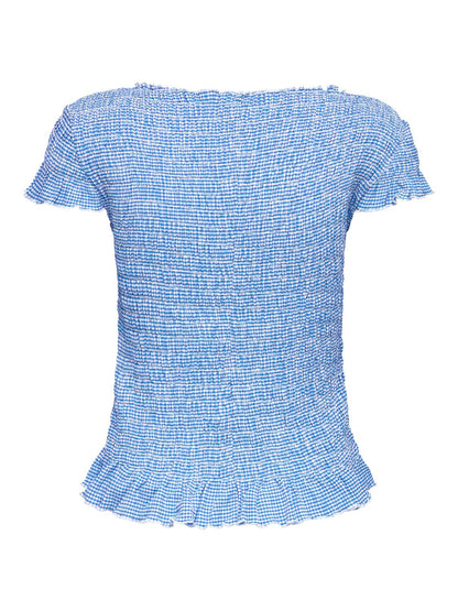 Onlcelle Cap Smock Boatneck Top Jrs Blå