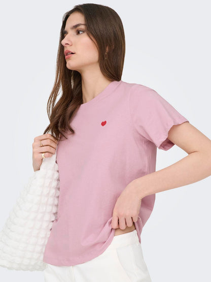 Jdypisa S/s Print Top Jrs Noos Rosa