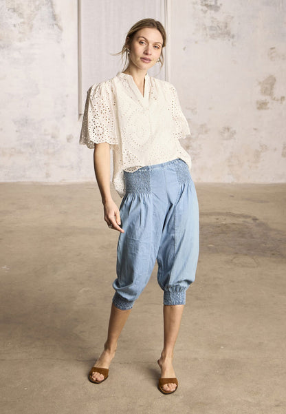 Pzjill Denim Capri Blå