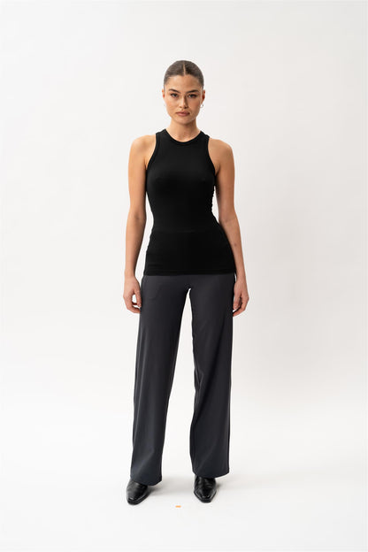Soft Racerback Tank Svart