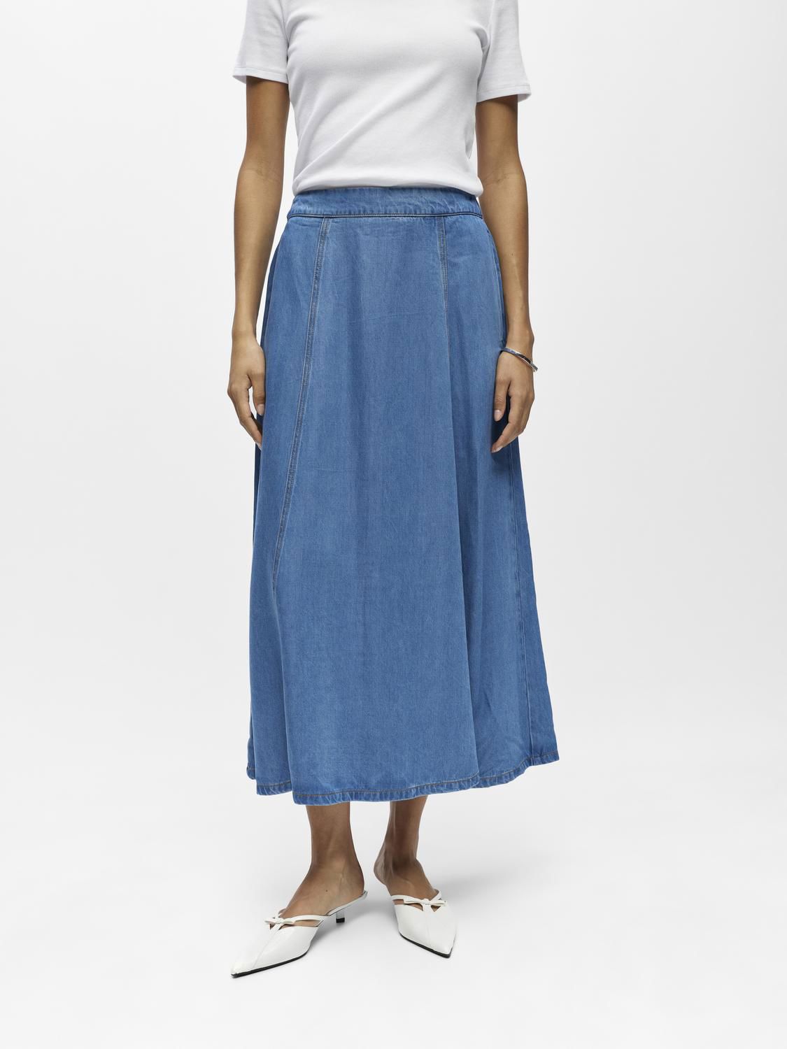 Objframe Mw Denim Skirt Noos Blå