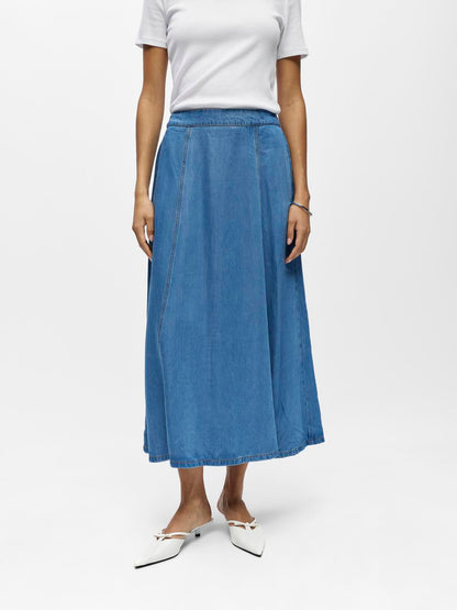 Objframe Mw Denim Skirt Noos Blå