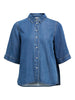 Objframe 2/4 Re Denim Top Noos Blå