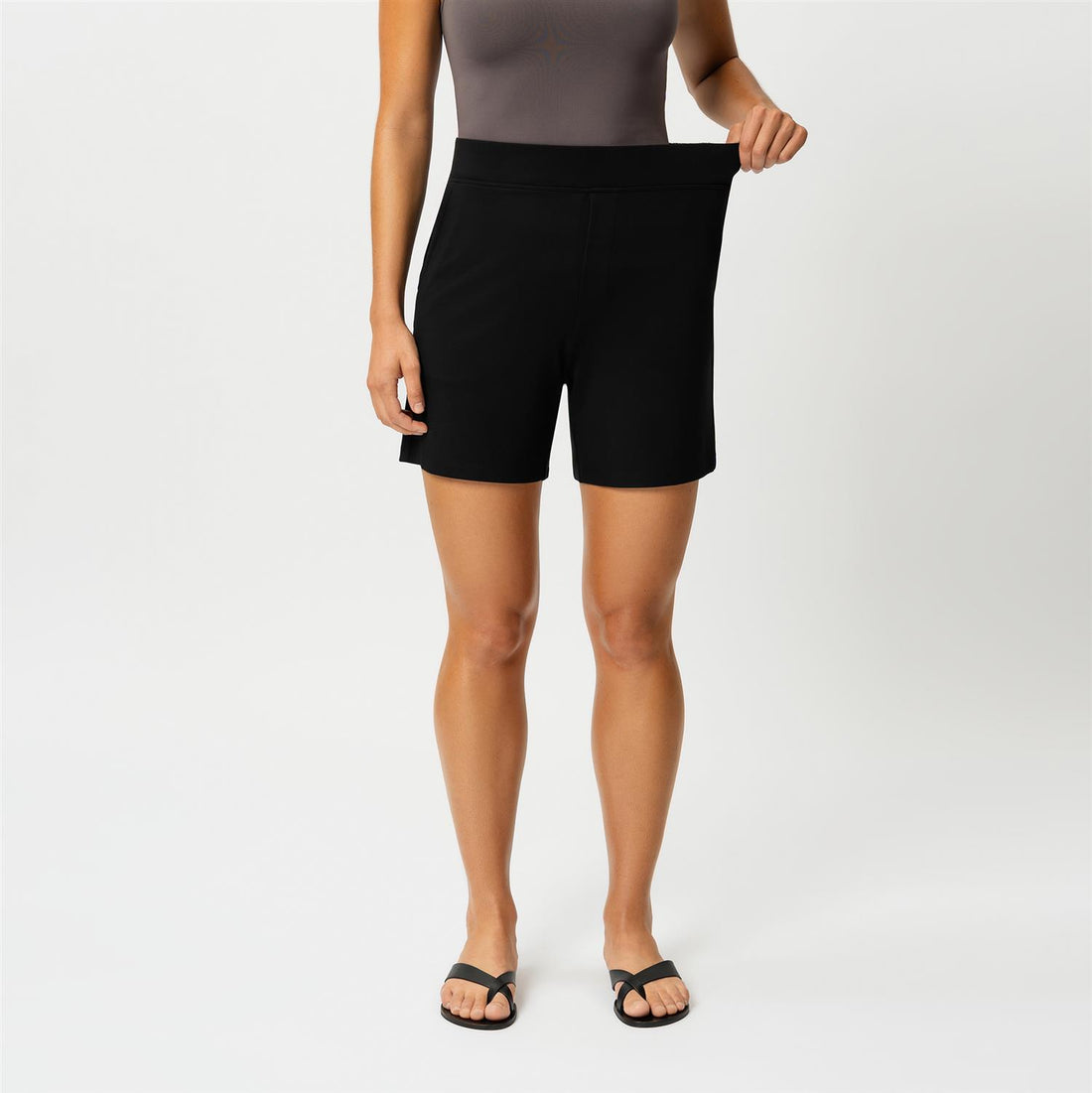 Light Ponte Shorts Svart