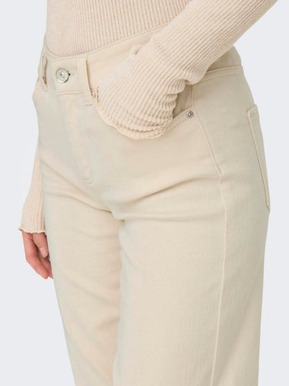 Onlblush Mid Straight Dnm Dot Noos Beige