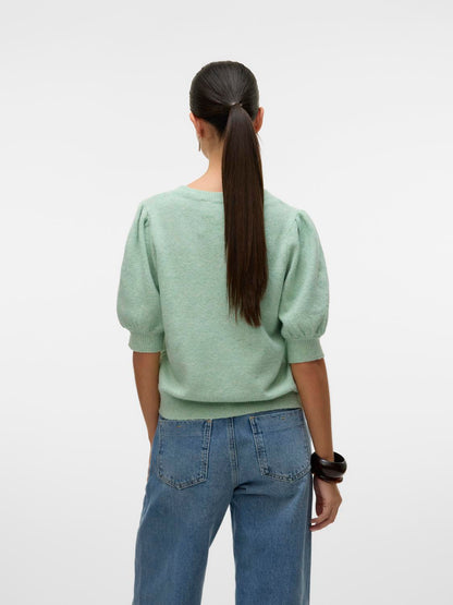 Vmdoffy 2/4 O-Neck Pullover Ga Noos Grønn