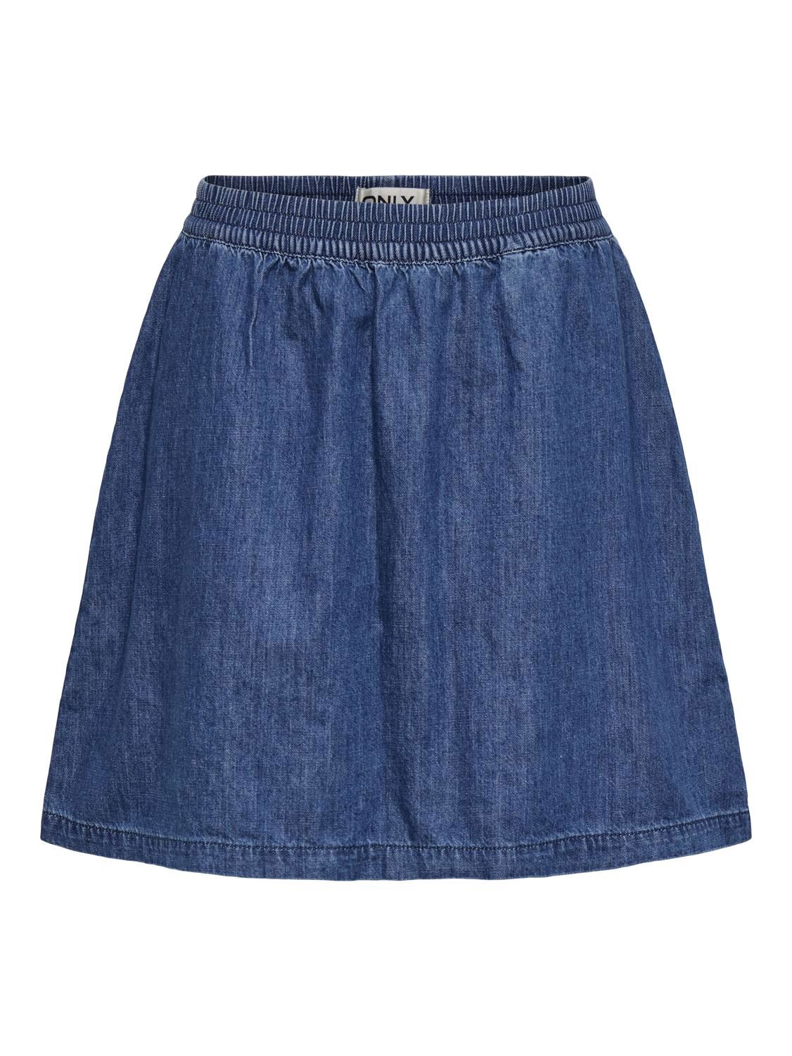 Onllola Hw A-Shape Dnm Skirt Akm Blå