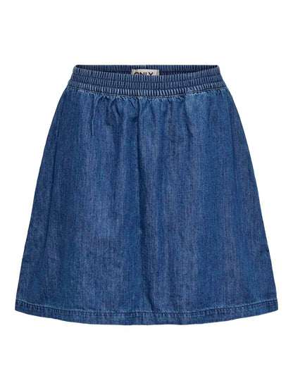 Onllola Hw A-Shape Dnm Skirt Akm Blå
