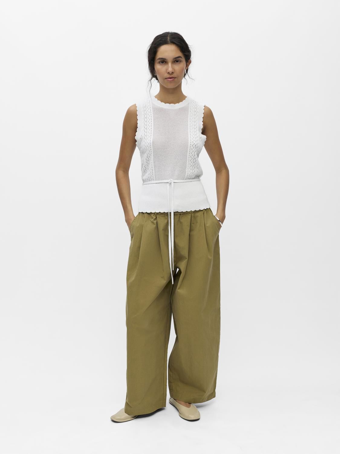 Objjeany Re S/l Knit Top 145 Hvit