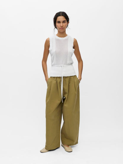 Objjeany Re S/l Knit Top 145 Hvit