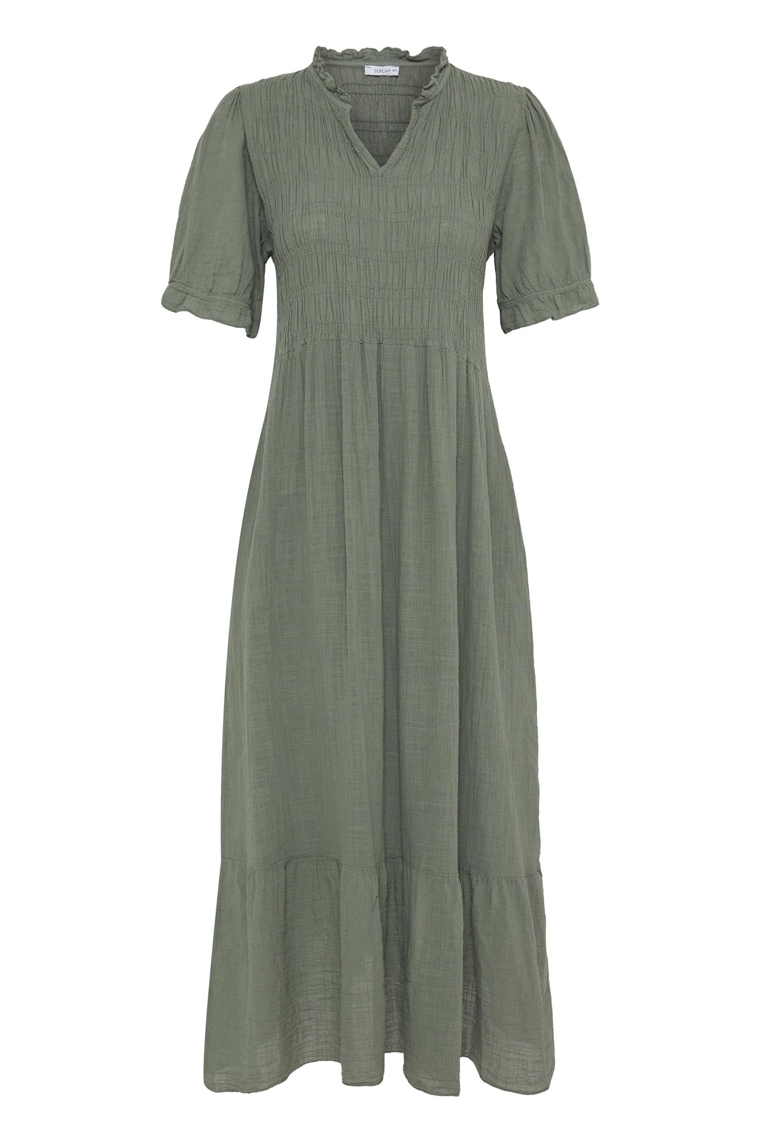 Sbalexa G Long Solid Dress Grønn
