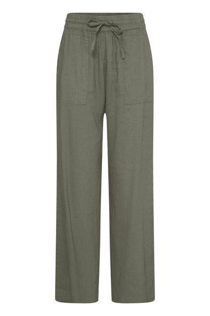 Pzluca Pant Full Length, Wide Grønn