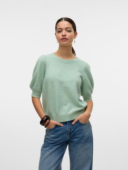 Vmdoffy 2/4 O-Neck Pullover Ga Noos Grønn