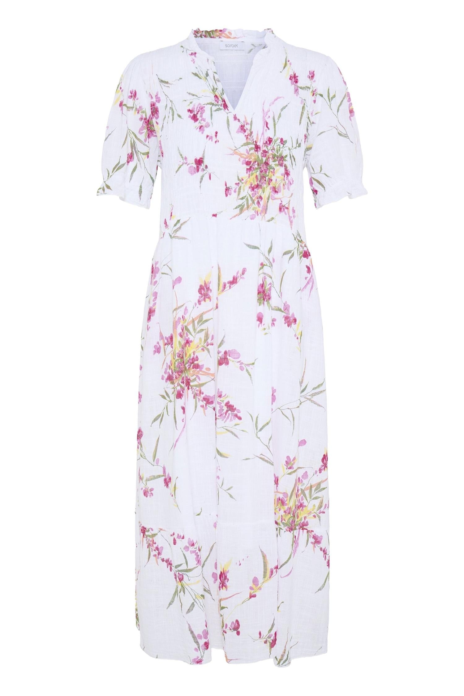 Sbalexa G Long Flo Dress Hvit