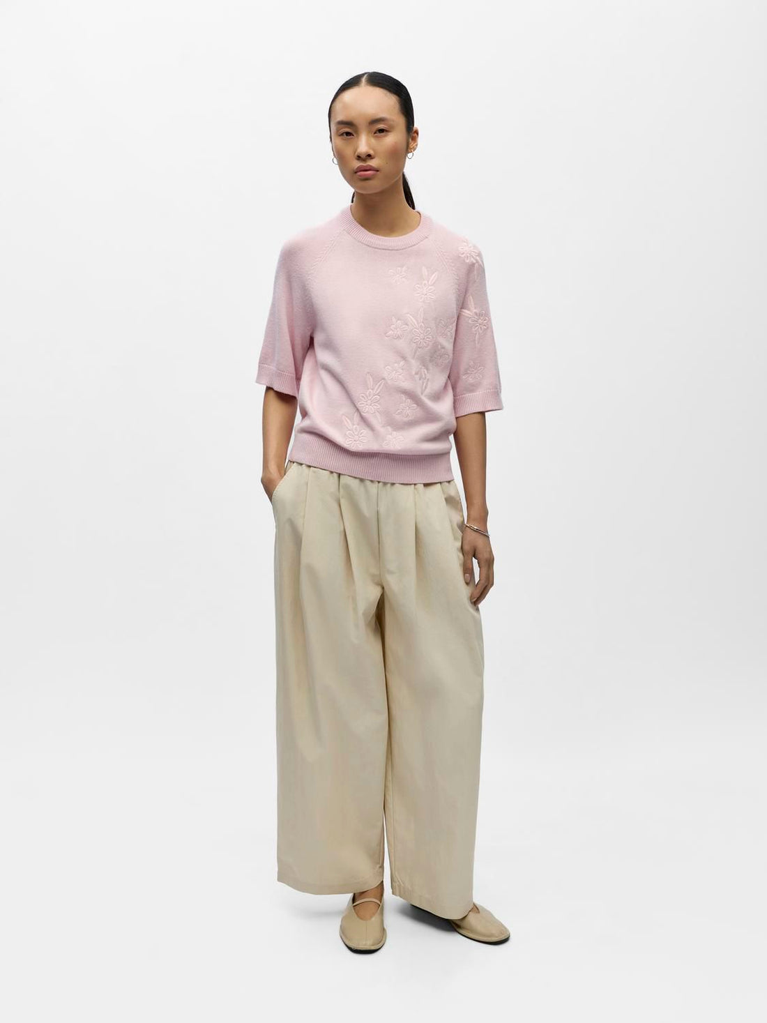 Objlaney Rubin Ss Pullover Noos Rosa