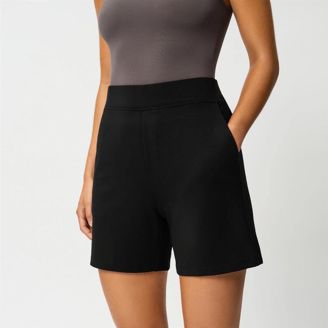 Light Ponte Shorts Svart
