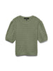 Vmdoffy Stitch 2/4 O-Neck Pullover Noos Grønn