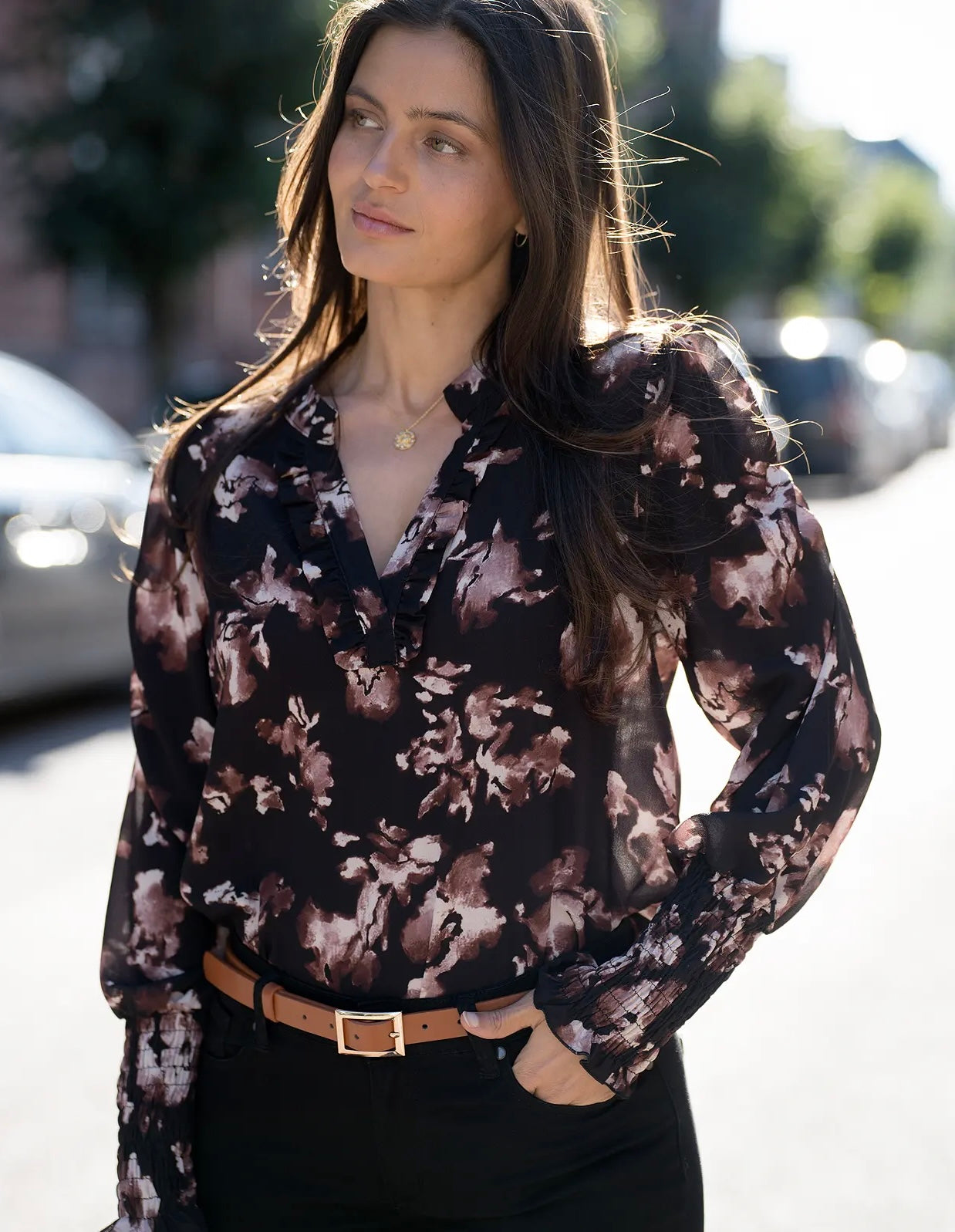 Carmela aqua Svart