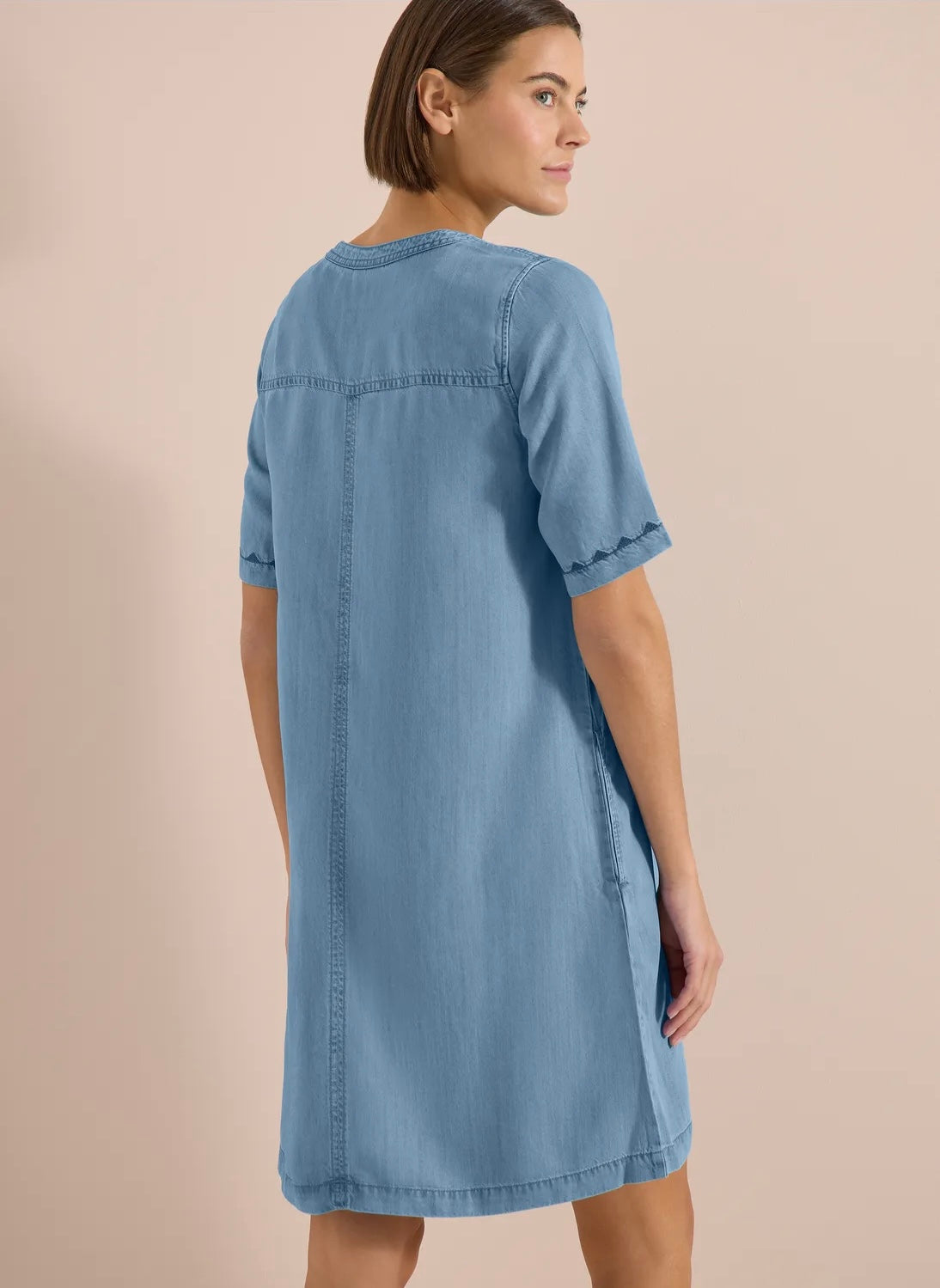 Denim look dress Blå