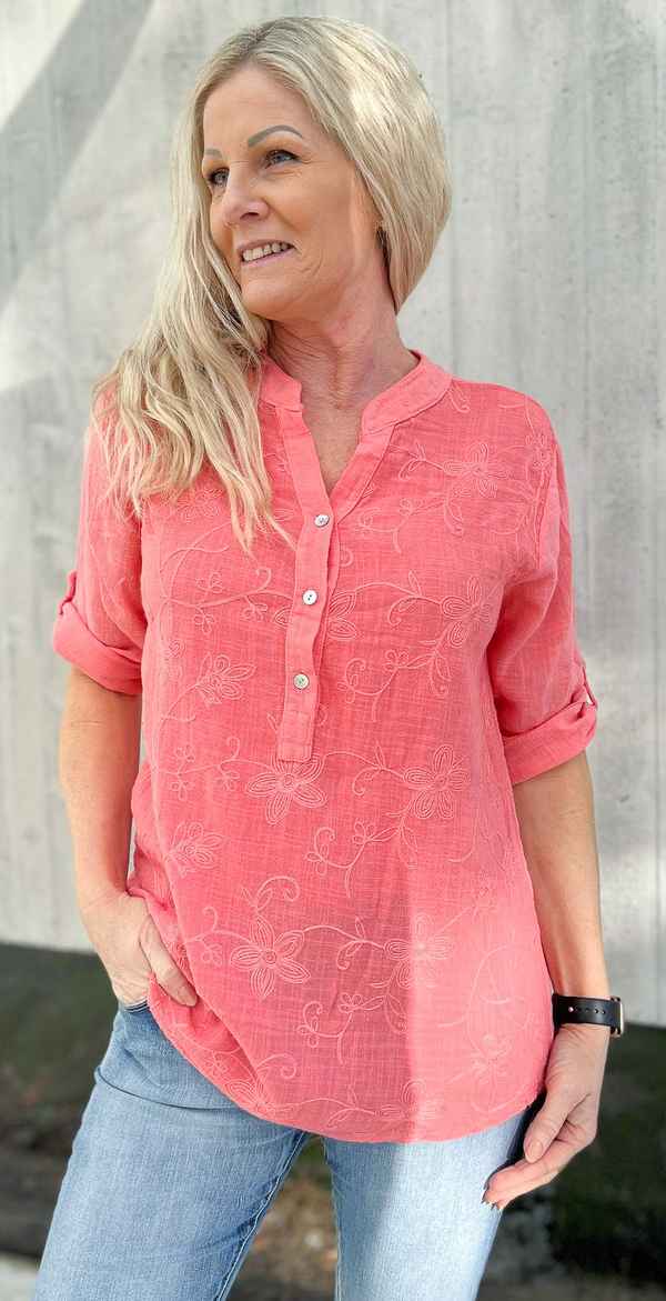 MELODI SKJORTEBLUSE Coral
