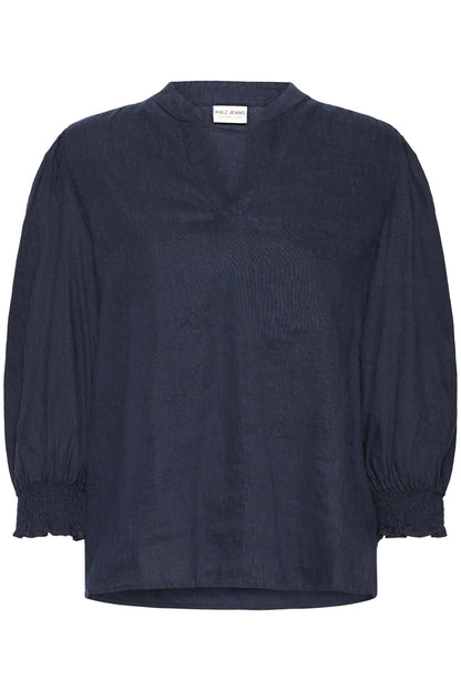 Pzluca 3/4 Sl. Blouse Blå