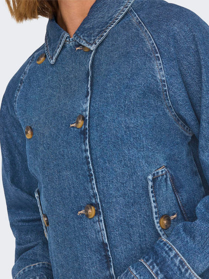 Onlapril Short Dnm Trench Akm Blå